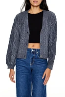 Cable Knit Cardigan Sweater