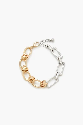 Two-Tone Mixed Chain Bracelet