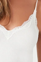 Seamless Lace-Trim Bodysuit