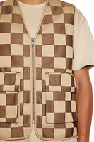 Checkered Cargo Vest