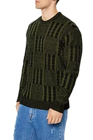 Checkered Cable Knit Sweater