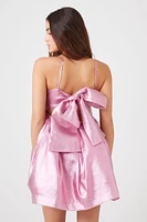 Metallic Bow Babydoll Dress