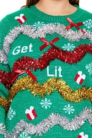 Plus Get Lit Christmas Sweater