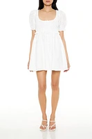 Eyelet Mini Babydoll Dress