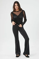 Sheer Lace Velvet Top