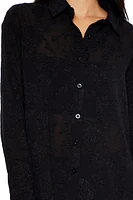 Lace-Trim Long-Sleeve Shirt