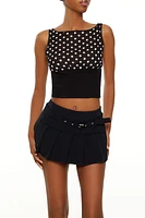 Polka Dot Cropped Tank Top