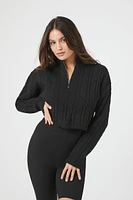 Cable Knit Half-Zip Sweater