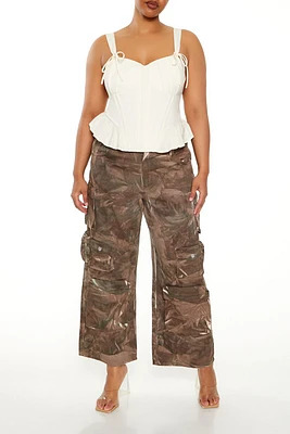 Plus Tie-Dye Cargo Pants