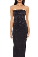 Contour Sculpt Rhinestone Midi Tube Dress