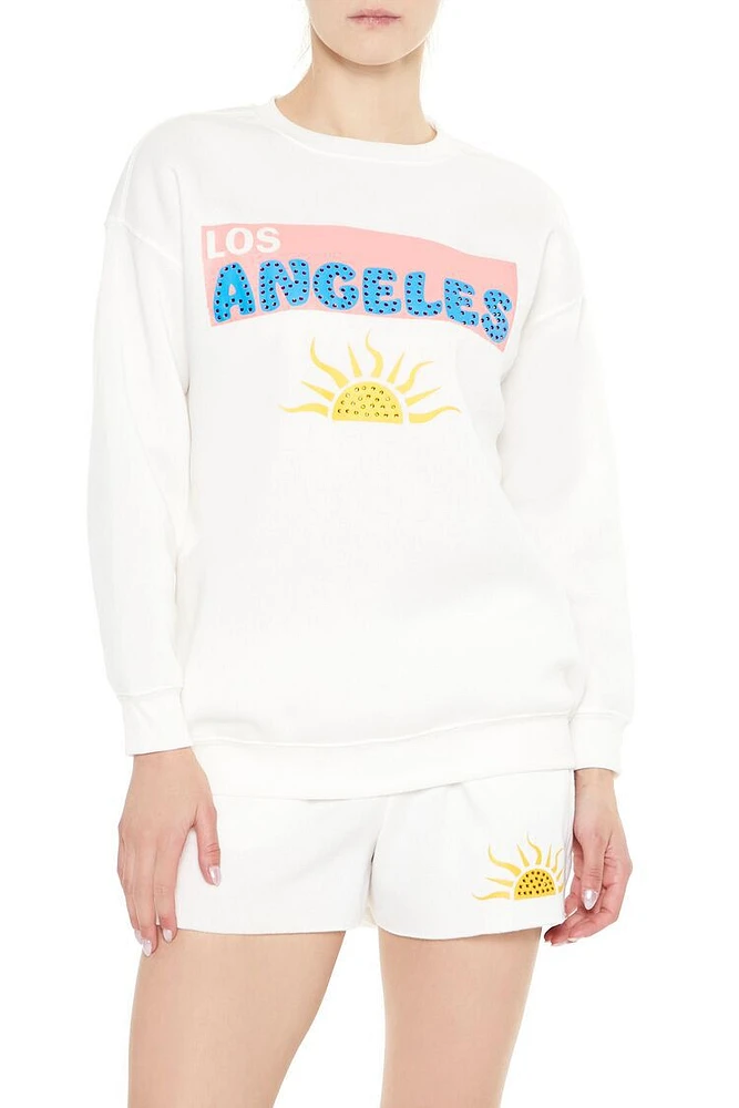Rhinestone Los Angeles Pullover