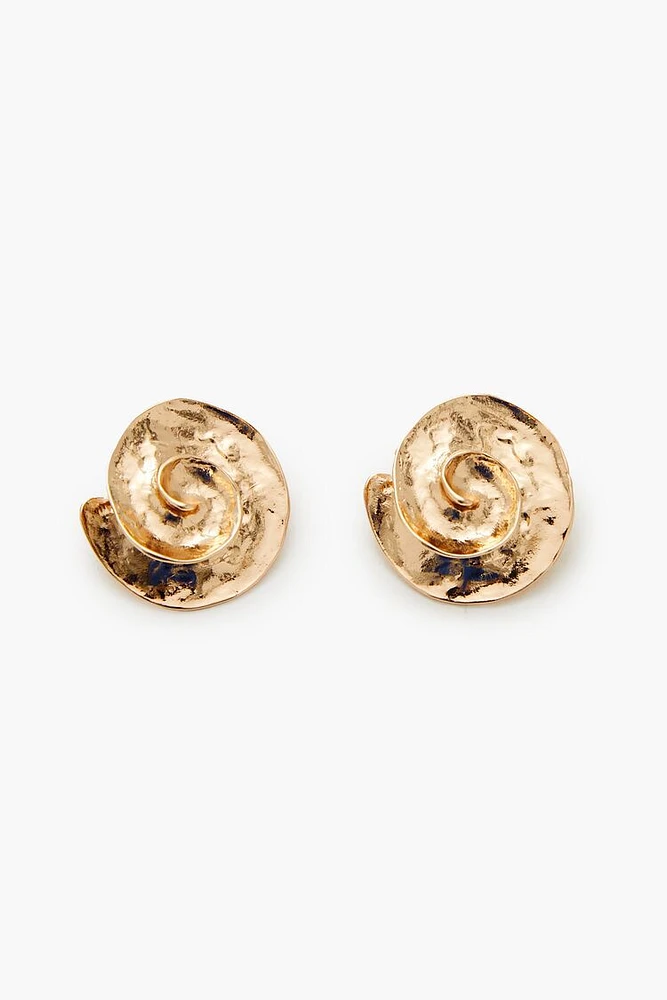 Spiral Shell Stud Earrings