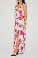 Betsey Johnson Rose Print Maxi Dress