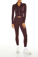 Active Ruched Zip-Up Jacket