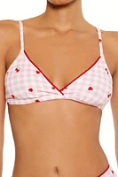 Gingham Strawberry Bralette