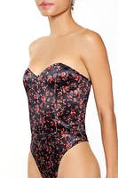 Floral Print Lingerie Bodysuit