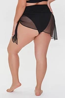 Plus Size Mesh Swim Cover-Up Sarong