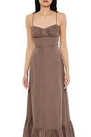 Sweetheart Tie-Strap Maxi Dress