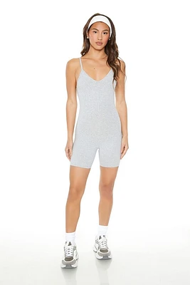 Active Heathered Cami Romper