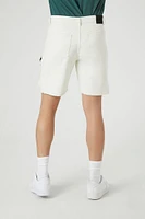 Mid-Rise Denim Cargo Shorts