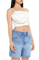 Denim Rose Cropped Cami