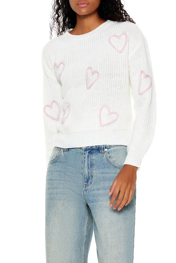 Heart Drop-Sleeve Sweater