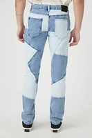 Slim-Fit Patchwork Jeans