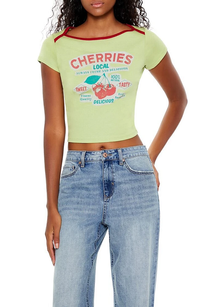 Cherries Graphic Baby Tee