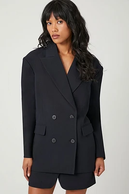 Plunging Double-Breasted Blazer