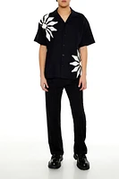 Floral Patch Drop-Sleeve Shirt