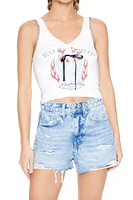 Road Trip Graphic Bow Tank Top