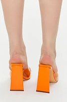 Clear Open-Toe Block Heels