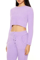 Fuzzy Knit Cropped Sweater