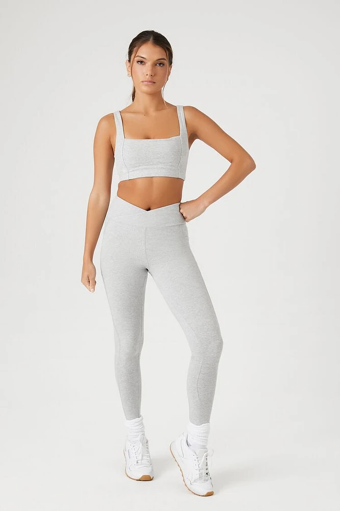 Active Heathered Surplice Leggings