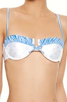 Satin Hearts Underwire Bikini Top