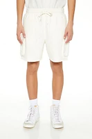 Mid-Rise Drawstring Cargo Shorts