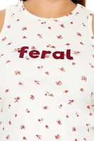 Plus Cropped Feral Tank Top