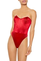 Satin Bow Lingerie Thong Bodysuit