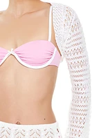 Crochet Swim Cover-Up Shrug Sweater