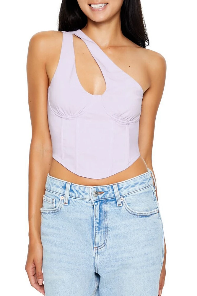 One-Shoulder Bustier Crop Top