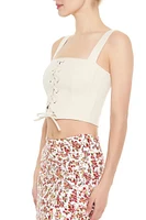 Lace-Up Crop Top