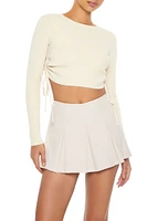 Ruched Cropped Sweater