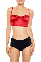 Satin Lingerie Cropped Cami