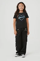 Girls Ribbed Rhinestone Amour Tee (Kids)