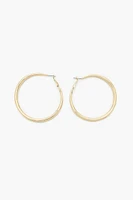 Smooth Omega Hoop Earrings