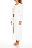 Ribbed Open-Front Robe