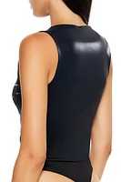 Faux Leather Tank Bodysuit