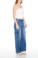 Wide-Leg Utility Cargo Jeans