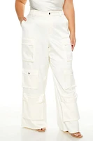 Plus Wide-Leg Cargo Pants