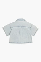 Girls Boxy Denim Shirt (Kids)